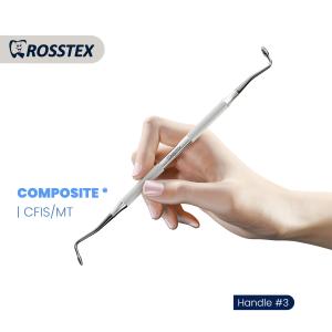 Composite Instrument fig. small/medium contact forming titanium nitride coating with handle no. 3 