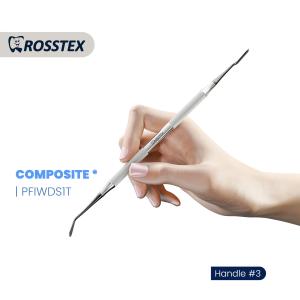 Composite Instrument titanium nitride coating woodson fig.1 with handle no. 3 