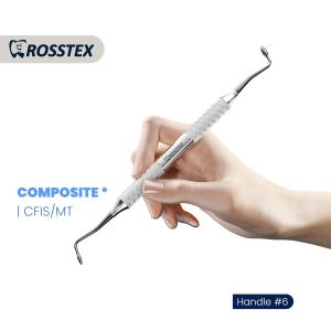 Composite Instrument fig. small/medium contact forming titanium nitride coating with handle no. 6