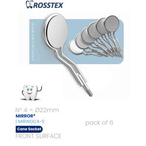 Front Surface Mirror No. 4 cone socket double side (pack of 6)