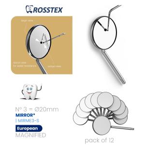 Magnifying Mirror No. 3 magnifying european single side (pack of 12)