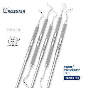 Probe/Explorer Set with handle no. 3 (pack of 5)