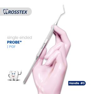 Probe fig. goldman-fox with handle no. 3 single ended