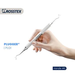 Plugger/Condenser 1.2mm to 1.5mm serrated fig. 1 with handle no. 6 