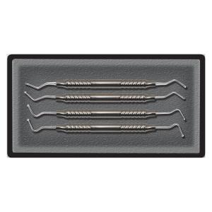 Long Shank Spoon Excavators Kit with handle no. 3 (pack of 5)