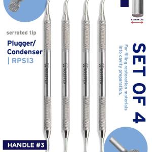 Serrated Condensers Kit with handle no. 6 (pack of 4)